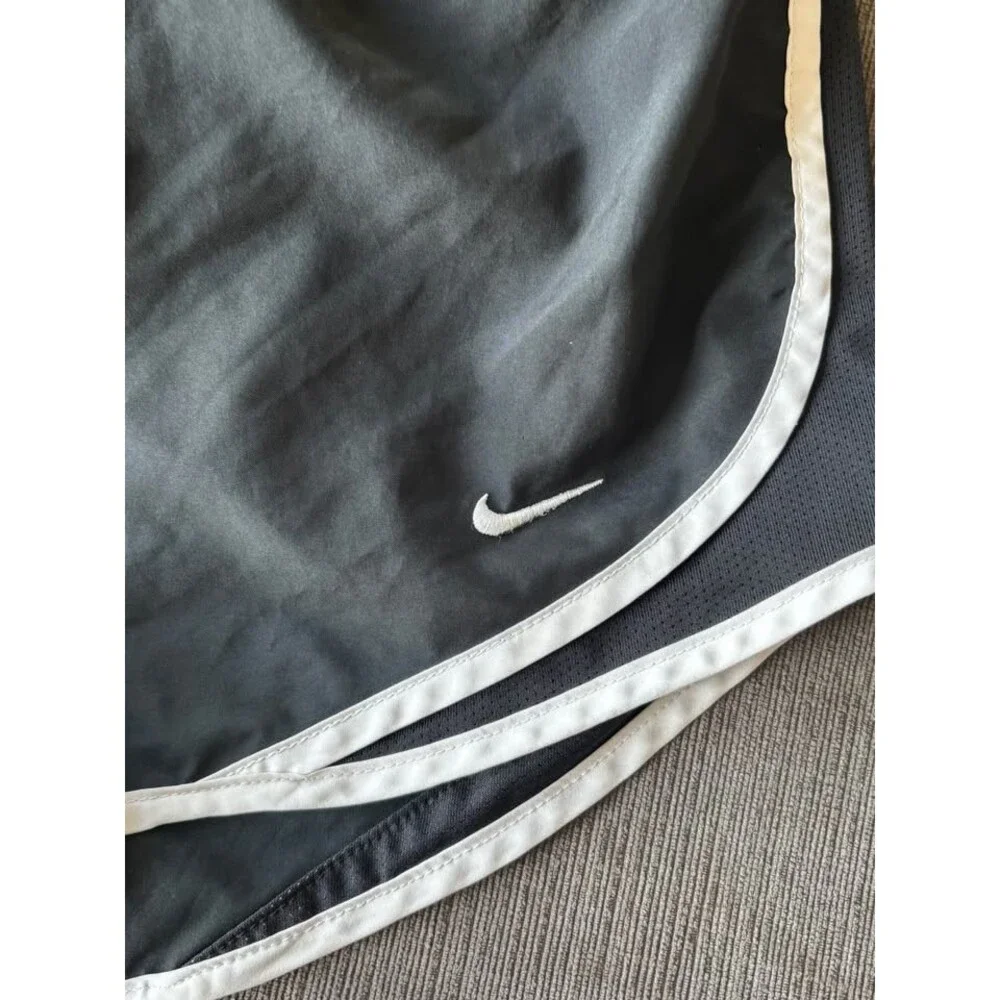 Nike Women's Tempo Dri-Fit Running Shorts Black White Piping Size Small